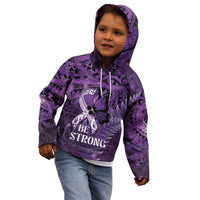 Lupus Awareness Month New Zealand Kid Hoodie Be Strong Warrior Maori Silver Fern