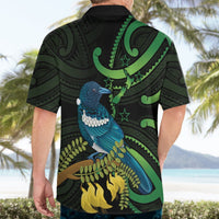 New Zealand Tui Bird Hawaiian Shirt Aotearoa Maori With Kowhai Flowers LT14 - Polynesian Pride