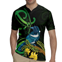 New Zealand Tui Bird Rugby Jersey Aotearoa Maori With Kowhai Flowers LT14 - Polynesian Pride