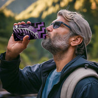 Purple Matariki New Zealand 4 in 1 Can Cooler Tumbler Maori Poutama Galaxy Vibes LT14 - Polynesian Pride