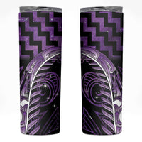 Purple Matariki New Zealand Skinny Tumbler Maori Poutama Galaxy Vibes LT14 Purple - Polynesian Pride
