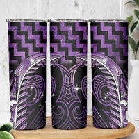 Purple Matariki New Zealand Skinny Tumbler Maori Poutama Galaxy Vibes LT14 - Polynesian Pride