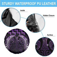 Purple Matariki New Zealand Spare Tire Cover Maori Poutama Galaxy Vibes
