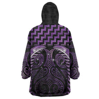 Purple Matariki New Zealand Wearable Blanket Hoodie Maori Poutama Galaxy Vibes LT14 - Polynesian Pride