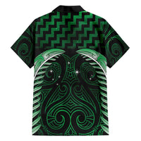 Green Matariki New Zealand Family Matching Off Shoulder Maxi Dress and Hawaiian Shirt Maori Poutama Galaxy Vibes LT14 - Polynesian Pride
