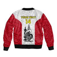 Personalised New Caledonia Football Bomber Jacket Polynesian Pattern Sporty Style LT14 - Polynesian Pride