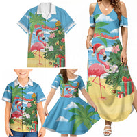 Flamingo Hawaii Summer Christmas Personalized Family Matching Summer Maxi Dress and Hawaiian Shirt Mele Kalikimaka Beachy Vibes LT14 - Polynesian Pride