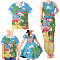 Flamingo Hawaii Summer Christmas Personalized Family Matching Tank Maxi Dress and Hawaiian Shirt Mele Kalikimaka Beachy Vibes LT14 - Polynesian Pride