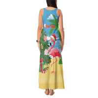 Flamingo Hawaii Summer Christmas Personalized Tank Maxi Dress Mele Kalikimaka Beachy Vibes LT14 - Polynesian Pride