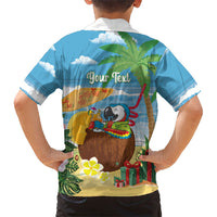 Chilling Parrot Hawaii Summer Christmas Personalized Family Matching Long Sleeve Bodycon Dress and Hawaiian Shirt It's 5 O'Clock Somewhere Beachy Vibes LT14 - Polynesian Pride