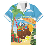 Chilling Parrot Hawaii Summer Christmas Personalized Family Matching Long Sleeve Bodycon Dress and Hawaiian Shirt It's 5 O'Clock Somewhere Beachy Vibes LT14 Dad's Shirt - Short Sleeve Blue - Polynesian Pride