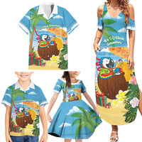 Chilling Parrot Hawaii Summer Christmas Personalized Family Matching Summer Maxi Dress and Hawaiian Shirt It's 5 O'Clock Somewhere Beachy Vibes LT14 - Polynesian Pride