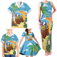 Chilling Parrot Hawaii Summer Christmas Personalized Family Matching Tank Maxi Dress and Hawaiian Shirt It's 5 O'Clock Somewhere Beachy Vibes LT14 - Polynesian Pride