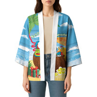 Chilling Parrot Hawaii Summer Christmas Personalized Kimono It's 5 O'Clock Somewhere Beachy Vibes