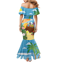 Chilling Parrot Hawaii Summer Christmas Personalized Mermaid Dress It's 5 O'Clock Somewhere Beachy Vibes LT14 - Polynesian Pride