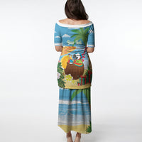 Chilling Parrot Hawaii Summer Christmas Personalized Puletasi It's 5 O'Clock Somewhere Beachy Vibes LT14 - Polynesian Pride
