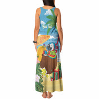 Chilling Parrot Hawaii Summer Christmas Personalized Tank Maxi Dress It's 5 O'Clock Somewhere Beachy Vibes LT14 - Polynesian Pride