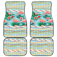 Flamingo Hawaii Summer Car Mats Hawaiian Lei Pakala Motifs Tropical Style