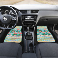 Flamingo Hawaii Summer Car Mats Hawaiian Lei Pakala Motifs Tropical Style