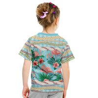 Flamingo Hawaii Summer Kid T Shirt Hawaiian Lei Pakala Motifs Tropical Style