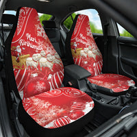 New Zealand Christmas In July Car Seat Cover Funny Santa Sheep Meri Kirihimete Red LT14 One Size Red - Polynesian Pride