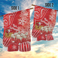 New Zealand Christmas In July Garden Flag Funny Santa Sheep Meri Kirihimete Red LT14 - Polynesian Pride