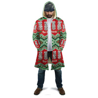 New Zealand Christmas In July Cloak Meri Kirihimete Hei Tiki Taniko Motifs Seamless LT14 - Polynesian Pride
