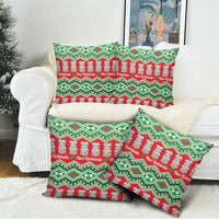 New Zealand Christmas In July Pillow Cover Meri Kirihimete Hei Tiki Taniko Motifs Seamless LT14 - Polynesian Pride