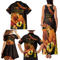 Papua New Guinea Independence Day Family Matching Tank Maxi Dress and Hawaiian Shirt 50th Anniversary Papua Niu Gini Bird Of Paradise LT14 - Polynesian Pride