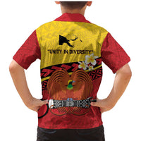 Papua New Guinea Independence Day Family Matching Mermaid Dress and Hawaiian Shirt Since 1975 Unity In Diversity LT14 - Polynesian Pride