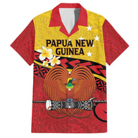 Papua New Guinea Independence Day Family Matching Off Shoulder Short Dress and Hawaiian Shirt Since 1975 Unity In Diversity LT14 Dad's Shirt - Short Sleeve Red - Polynesian Pride