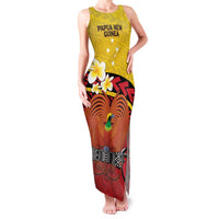 Papua New Guinea Independence Day Family Matching Tank Maxi Dress and Hawaiian Shirt Since 1975 Unity In Diversity LT14 Mom's Dress Red - Polynesian Pride