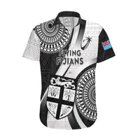 Custom Fiji Rugby Hawaiian Shirt World Cup 2023 Go Champions Fijian Tapa Black Version LT14 Black - Polynesian Pride