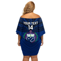 Custom Samoa Rugby Off Shoulder Short Dress World Cup 2023 Go Champions Manu Samoa LT14 - Polynesian Pride