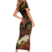 Papua New Guinea 50th Independence Anniversary Family Matching Short Sleeve Bodycon Dress and Hawaiian Shirt Independen Stet bilong Papua Niu Gini LT14 - Polynesian Pride