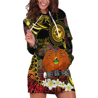 Papua New Guinea 50th Independence Anniversary Hoodie Dress Independen Stet bilong Papua Niu Gini LT14 Black - Polynesian Pride