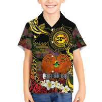 Papua New Guinea 50th Independence Anniversary Kid Hawaiian Shirt Independen Stet bilong Papua Niu Gini LT14