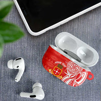 Personalised Kolisi Tonga AirPods Case Mate Maa Tonga Ngatu Pattern - Polynesian Pride