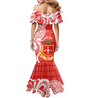Personalised Kolisi Tonga Family Matching Mermaid Dress and Hawaiian Shirt Mate Maa Tonga Ngatu Pattern - Polynesian Pride