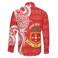 Personalised Kolisi Tonga Family Matching Short Sleeve Bodycon Dress and Hawaiian Shirt Mate Maa Tonga Ngatu Pattern - Polynesian Pride