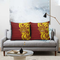 Personalised Tonga High School Pillow Cover THS Tongan Ngatu Pattern - Polynesian Pride