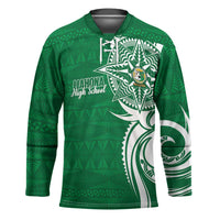 Personalised Liahona - Saineha High School Hockey Jersey Tongan Ngatu Pattern LT14 Unisex Green - Polynesian Pride