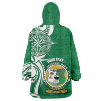Personalised Liahona - Saineha High School Wearable Blanket Hoodie Tongan Ngatu Pattern LT14 - Polynesian Pride