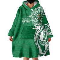 Personalised Liahona - Saineha High School Wearable Blanket Hoodie Tongan Ngatu Pattern LT14 - Polynesian Pride
