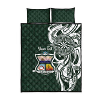 Personalised Tonga Takuilau College Quilt Bed Set Est 1975 Tongan Ngatu Pattern - Polynesian Pride