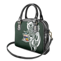 Personalised Tonga Takuilau College Shoulder Handbag Est 1975 Tongan Ngatu Pattern - Polynesian Pride