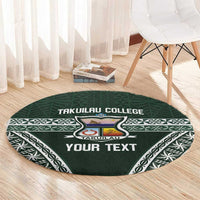 Personalised Tonga Takuilau College Round Carpet 50th Anniversary Ngatu Kupesi LT14 - Polynesian Pride