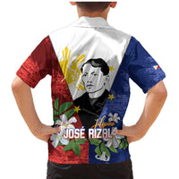 Philippines Rizal Day Family Matching Mermaid Dress and Hawaiian Shirt Filipino Sampaguita Grunge Style LT14 - Polynesian Pride