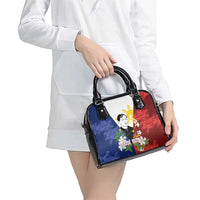Philippines Rizal Day Shoulder Handbag Filipino Sampaguita Grunge Style - Polynesian Pride