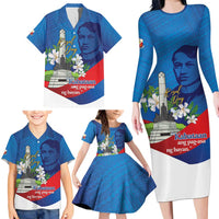 Philippines Rizal Day Family Matching Long Sleeve Bodycon Dress and Hawaiian Shirt Filipino Motto Stella Polynesian Pattern LT14 - Polynesian Pride